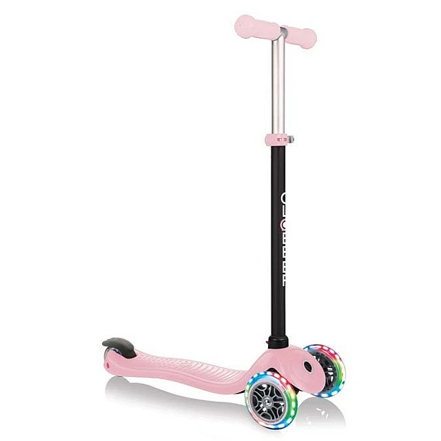 Globber 4 in 1 Scooter with Stabilizer, GO UP Sporty Lights - Rose Ash