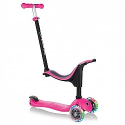Globber 4 σε 1 scooter με σταθεροποιητή, GO UP Sporty Lights - Pink