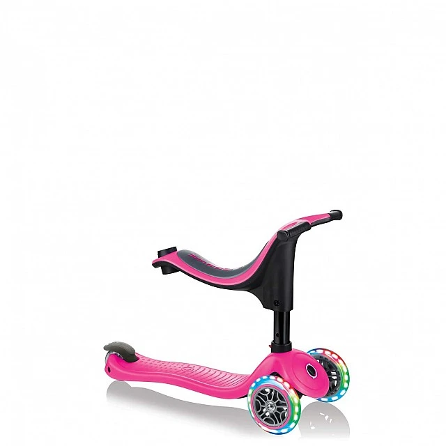 Globber 4 σε 1 scooter με σταθεροποιητή, GO UP Sporty Lights - Pink