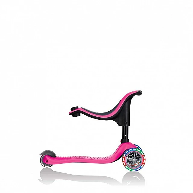 Globber 4 σε 1 scooter με σταθεροποιητή, GO UP Sporty Lights - Pink
