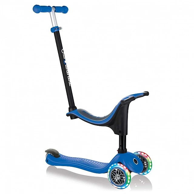 Globber 4 σε 1 σκούτερ με σταθεροποιητή, GO UP Sporty Lights - Blue