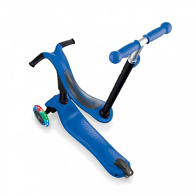 Globber 4 σε 1 σκούτερ με σταθεροποιητή, GO UP Sporty Lights - Blue