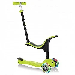 Globber 4 σε 1 σκούτερ με σταθεροποιητή, GO UP Sporty Lights - Green