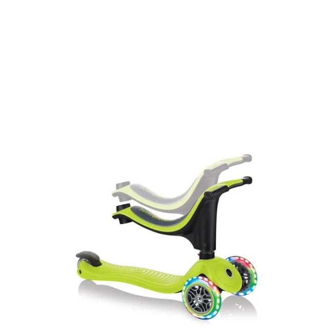 Globber 4 σε 1 σκούτερ με σταθεροποιητή, GO UP Sporty Lights - Green