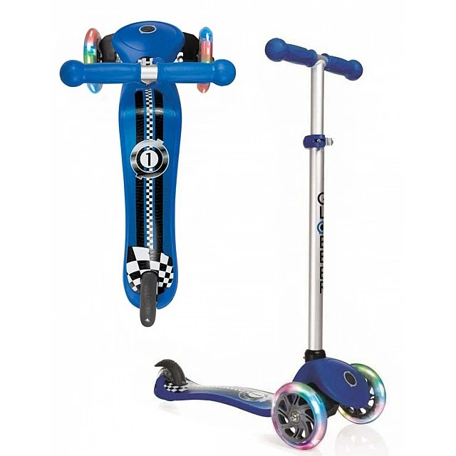 Primo Fantasy Light Scooter με λαμπερά ελαστικά - Blue Racing Print