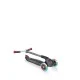 Scooter Globber Master Lights 3 τροχών, μαύρο και κόκκινο