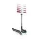 Scooter Globber Master Lights 3 τροχών, μαύρο και κόκκινο