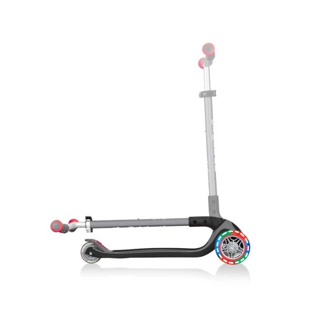 Scooter Globber Master Lights 3 τροχών, μαύρο και κόκκινο