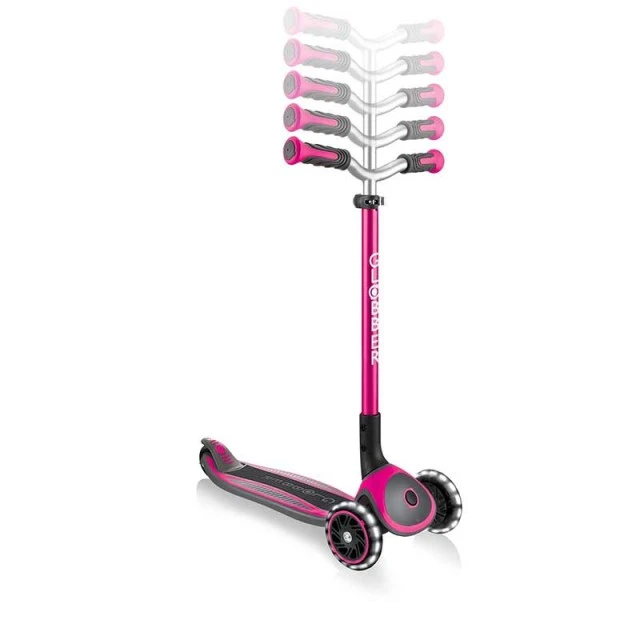 Scooter Globber Master Lights 3 τροχών, Ροζ