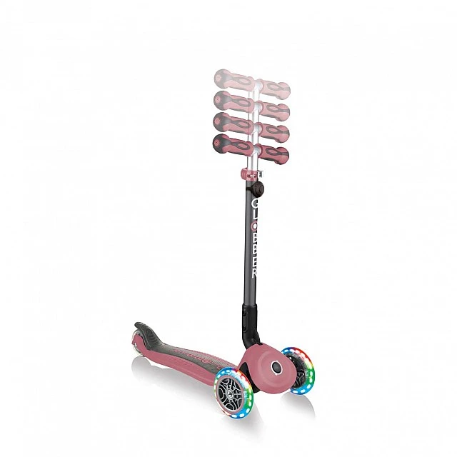 GO UP Deluxe Lights 5 in 1 Parental Control Scooter - Rose Ash