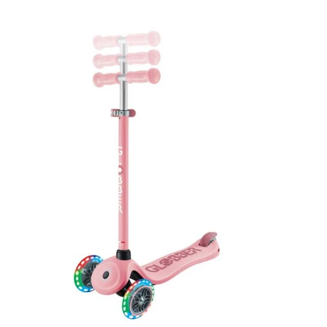 Σκούτερ με κάθισμα 4 σε 1 GLOBBER GO UP SPORTY LIGHT - παστέλ ροζ