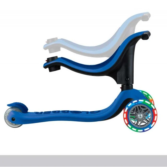 Σκούτερ με κάθισμα 4 σε 1 GLOBBER GO UP SPORTY LIGHT - σκούρο μπλε