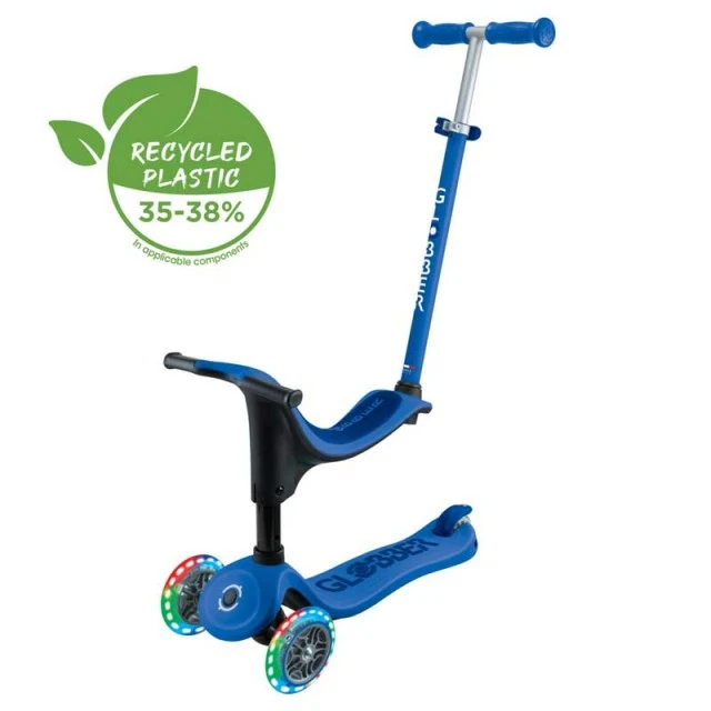 Σκούτερ με κάθισμα 4 σε 1 GLOBBER GO UP SPORTY LIGHT - σκούρο μπλε