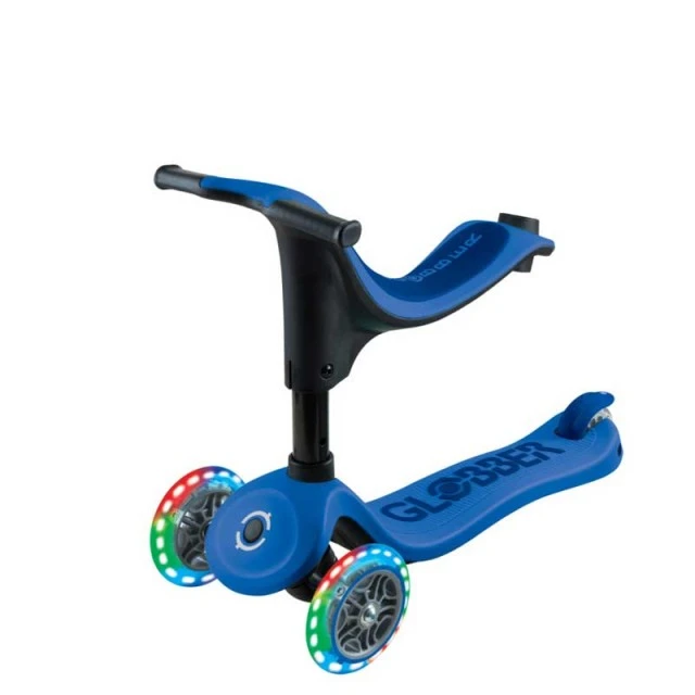 Σκούτερ με κάθισμα 4 σε 1 GLOBBER GO UP SPORTY LIGHT - σκούρο μπλε
