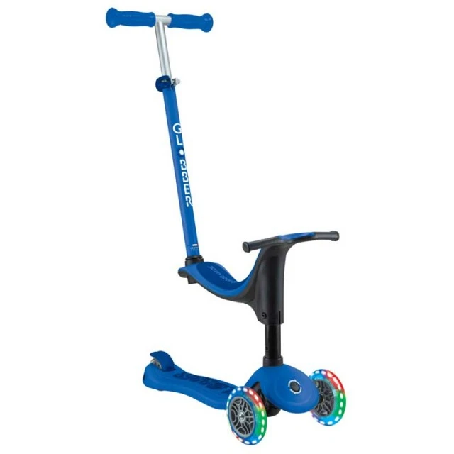 Σκούτερ με κάθισμα 4 σε 1 GLOBBER GO UP SPORTY LIGHT - σκούρο μπλε