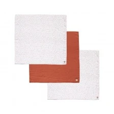 Bebe-Jou 3τμχ. Πάνες μουσελίνας 70x70cm Hearts