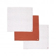 Bebe-Jou 3τμχ. Πάνες μουσελίνας 70x70cm Hearts