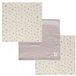 Bebe-Jou 3τμχ. Πάνες μουσελίνας 70x70cm Wish Grey
