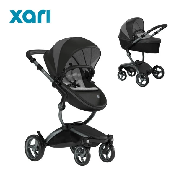 Συνδυασμένο καρότσι μωρού Mima Xari 2in1 - London black Limited