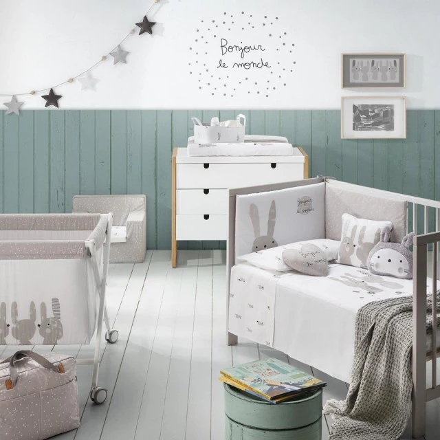 Σετ σεντόνια Petit Praia SNOOPS GRIS 60x120