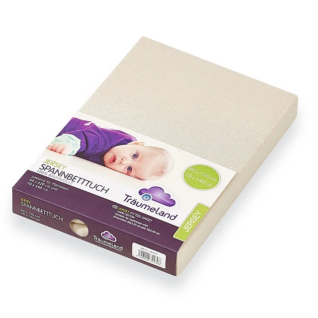 Σεντόνι Traumeland Κάτω με λάστιχο 60/120cm - 70/140cm JERSEY BEIGE