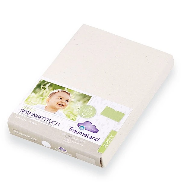 Σεντόνι Traumeland Κάτω με λάστιχο 60/120cm - 170/140cm ORGANIC JERSEY WHITE