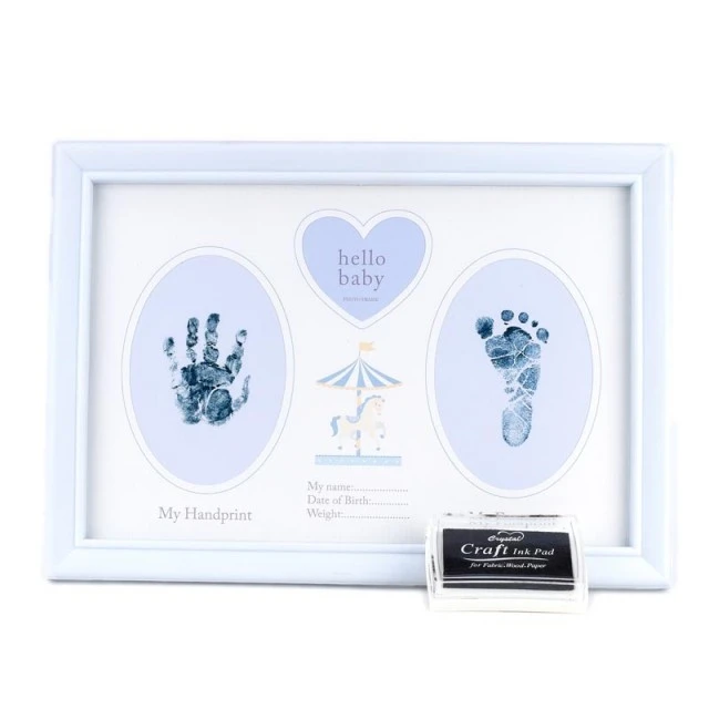 Κορνίζα φωτογραφιών με εκτύπωση Hello Baby Baby Boy Ink