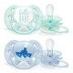 Πιπίλες Ultra Soft 0-6m μπλε με διακόσμηση Boat και Hello