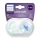 Πιπίλες Ultra Soft 0-6m μπλε με διακόσμηση Boat και Hello