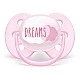 Πιπίλες Ultra Soft 0-6m σε ροζ χρώμα με Swan ντεκόρ και γράμματα