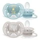 Πιπίλες Ultra Soft 6-18m σε μπλε χρώμα με επιγραφή και αστέρι
