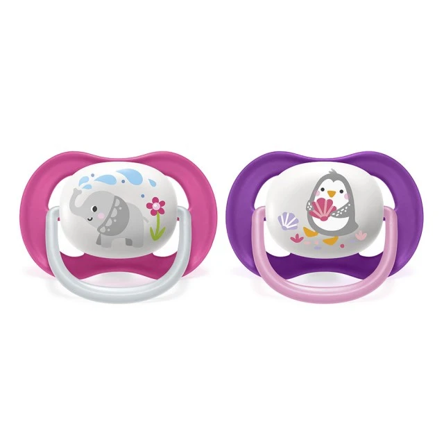 Πιπίλες Ultra Air Animals 6-18m με διακόσμηση ελέφαντα και πιγκουίνο