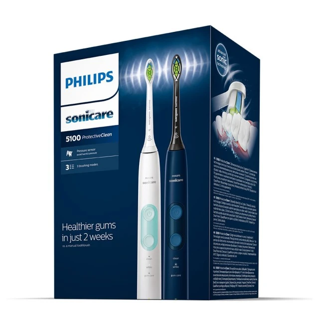 Σετ οδοντόβουρτσας ProtectiveClean series 5100 λευκό και μπλε
