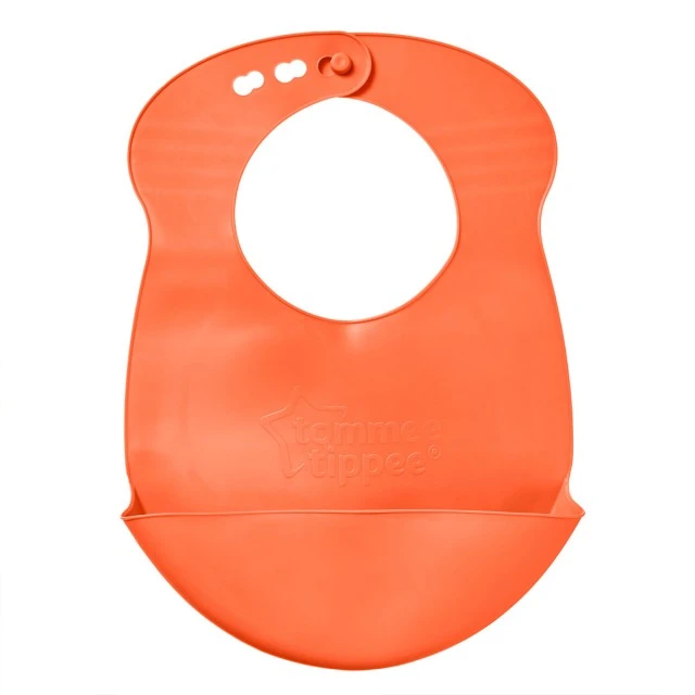 Tommee Tippee υφασμάτινη ποδιά-ρολό 6μ+, πορτοκαλί