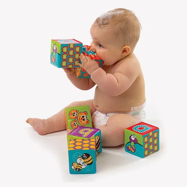 PLAYGRO Μαλακοί κύβοι μπάνιου (6 τεμ./συσκευασία) 6m+