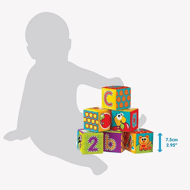 PLAYGRO Μαλακοί κύβοι μπάνιου (6 τεμ./συσκευασία) 6m+