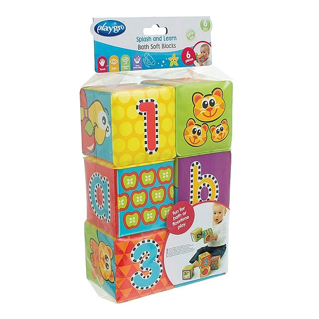 PLAYGRO Μαλακοί κύβοι μπάνιου (6 τεμ./συσκευασία) 6m+