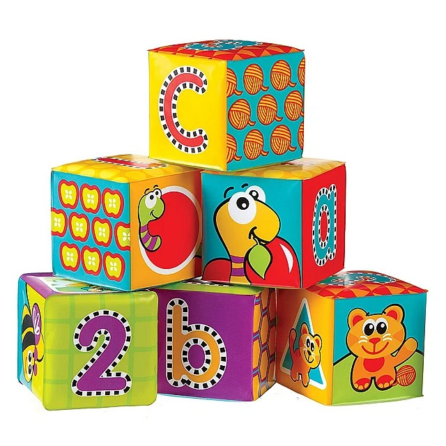 PLAYGRO Μαλακοί κύβοι μπάνιου (6 τεμ./συσκευασία) 6m+