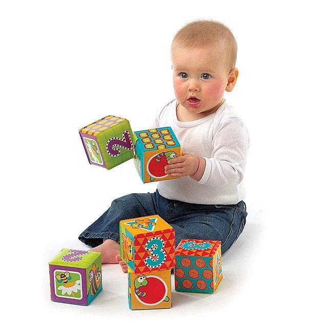 PLAYGRO Μαλακοί κύβοι μπάνιου (6 τεμ./συσκευασία) 6m+