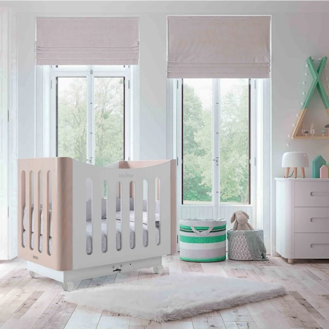 MICUNA Intelligent Παιδικό κρεβάτι-κούνια BABYSITTER 60/120 cm - λευκό/σκανδιναβικό