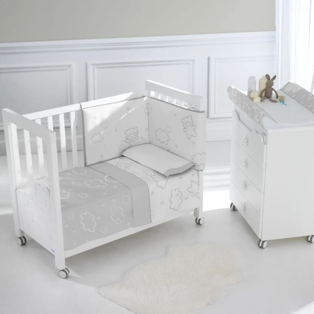 MICUNA Σετ κατωσέντονο και πανωσέντονο 60/120 Dolce Luce Grey