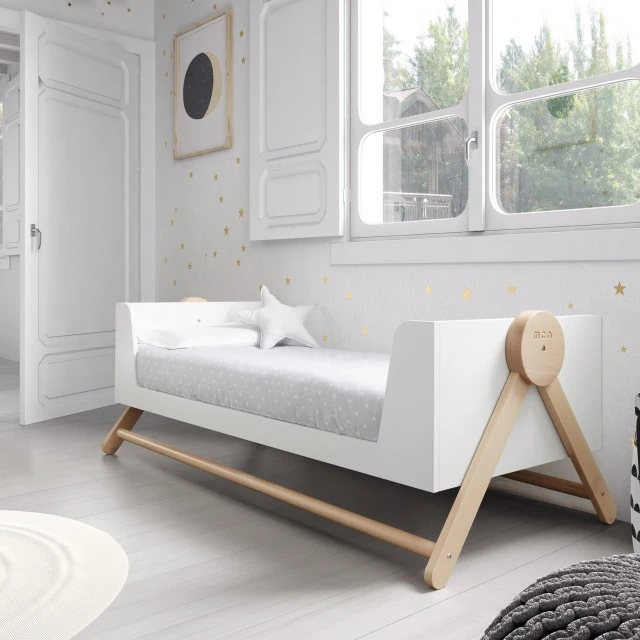 Παιδικό κρεβάτι MICUNA Transforming BIG SWING COT, 70/140 cm - λευκό/σκανδιναβικό
