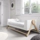 Παιδικό κρεβάτι MICUNA Transforming BIG SWING COT, 70/140 cm - λευκό/σκανδιναβικό