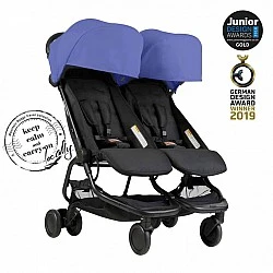 Mountain Buggy Καρότσι για δύο παιδιά Nano DUO Nautical (μαύρο και μπλε)
