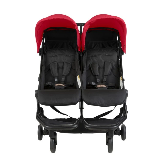 Mountain Buggy Καρότσι για δύο παιδιά Nano DUO Ruby (μαύρο και κόκκινο)