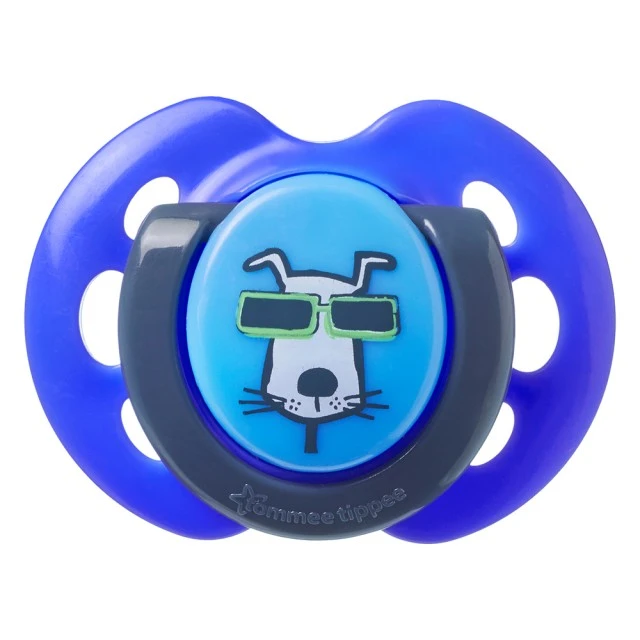 Tommee Tippee Ορθοδοντικές πιπίλες FUN STYLE, 0-6m, 2 τεμ./συσκευασία, Γάτα/Σκύλος