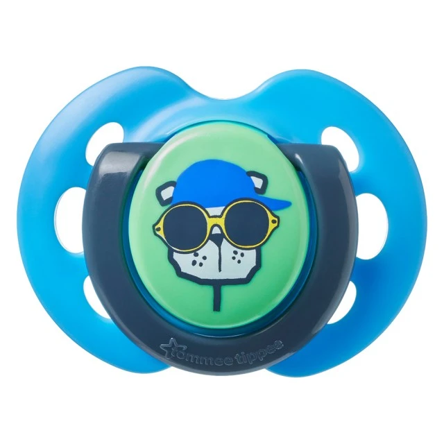 Tommee Tippee Ορθοδοντικές πιπίλες FUN STYLE, 0-6m, 2 τεμ./συσκευασία, Γάτα/Σκύλος
