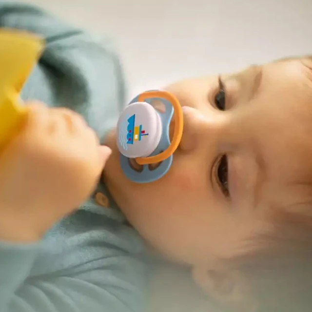 Πιπίλες Ultra Air Happy 0-6m μπλε με Επιγραφή και Βάρκα