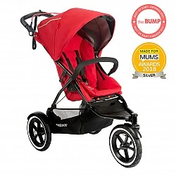 Καρότσι Phil & Teds Sport V5 για ένα ή περισσότερα παιδιά, κόκκινο