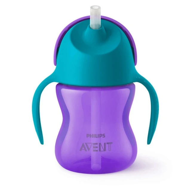 Philips AVENT Κούпа με καλαμάκι 200 ml, με χερούλια, 9м+, ΜΩΒ